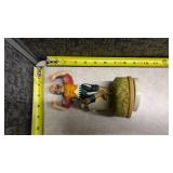 Vintage CMI Boston 1972 Sankyo Musical Box. Chadwick-Miller Figurine,Made in Japan.(Has some cracks)