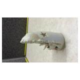 Pearlescent Porcelain Cross with Doves Votive Holder