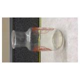 Sun Tea Glass Container with Red Decorative Design