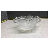 Glass Bowl with Double Headed Swan