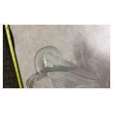 Glass Bowl with Double Headed Swan