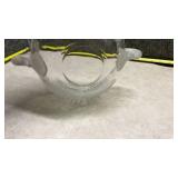 Glass Bowl with Double Headed Swan