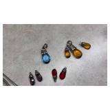 Premier Designs Multi-Color Crystal Drop Pendant Set