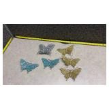 Glitter Butterfly Ornament Set