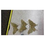 Glitter Butterfly Ornament Set