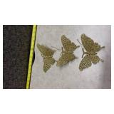 Glitter Butterfly Ornament Set
