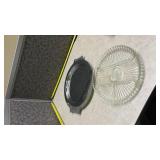 Kromex Glass and Chrome Serving Tray