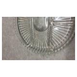 Kromex Glass and Chrome Serving Tray