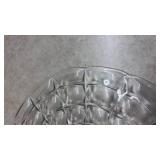 Clear Glass Grape Leaf Pattern Serving Plate