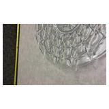 Clear Glass Grape Leaf Pattern Serving Plate