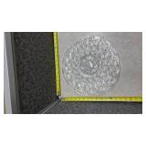 Clear Glass Grape Leaf Pattern Serving Plate