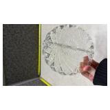 Crystal Cut Glass Divided Serving Dish