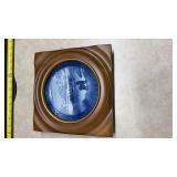 2 Royal Copenhagen Blue Plate with Brown Frame