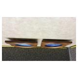 2 Royal Copenhagen Blue Plate with Brown Frame