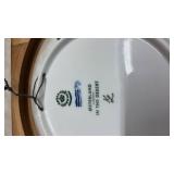 2 Royal Copenhagen Blue Plate with Brown Frame