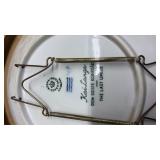 2 Royal Copenhagen Blue Plate with Brown Frame