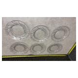 Clear Glass Dessert Plates Set