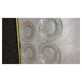 Clear Glass Dessert Plates Set