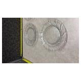 Clear Glass Dessert Plates Set