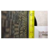 Abstract Blue and Grey Watercolor Art Print in White Frame