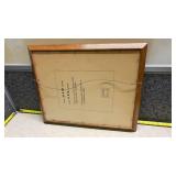 Mountain Landscape Print in Wood Frame