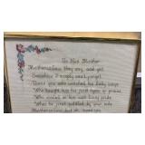 Mother-in-Law Cross Stitch Poem with Floral Border