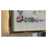 Mother-in-Law Cross Stitch Poem with Floral Border