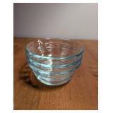 Pyrex Clear Glass Mixing Bowls - 5 inch/Set of 3
