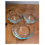 Pyrex Clear Glass Mixing Bowls - 5 inch/Set of 3
