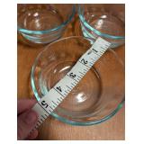 Pyrex Clear Glass Mixing Bowls - 5 inch/Set of 3