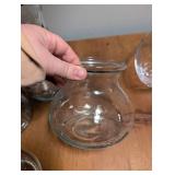 Mixed Clear Glass Jars Collection (used for candy bar)