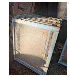 Old Wood Window Sashes with Blue Paint - 7 ct