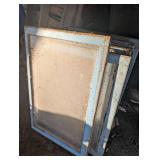 Old Wood Window Sashes with Blue Paint - 7 ct