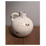 White Ceramic Crackle Jug - 6 in