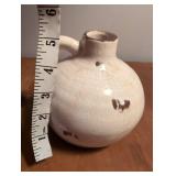 White Ceramic Crackle Jug - 6 in