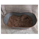 Gray and Copper Decorative Bowl with Quatrefoil Pattern
