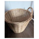 Natural Woven Willow Storage Basket with Handle