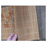 Japanese Bamboo Wall Art and Framed Floral Print Set