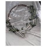 Farmhouse Olive Branch Wreath with Wood Beads