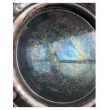 Wm A Rogers Silver Plated Serving Tray with Ornate Pattern