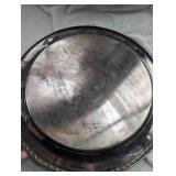 Wm A Rogers Silver Plated Serving Tray with Ornate Pattern