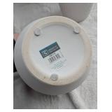 Holiday Ceramic Planters Set - Snowflake and Wave Pattern