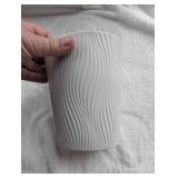 Holiday Ceramic Planters Set - Snowflake and Wave Pattern