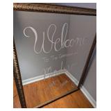 Large Ornate Gold Frame Mirror (used for party, chalk paint wipes off) - 34x44