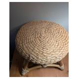 Round Woven Water Hyacinth Mini Stool