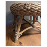 Round Woven Water Hyacinth Mini Stool