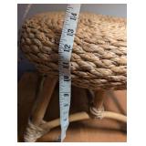 Round Woven Water Hyacinth Mini Stool