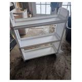 White Plastic Rolling Storage Rack