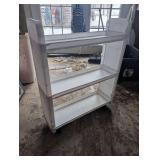 White Plastic Rolling Storage Rack