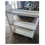 White Plastic Rolling Storage Rack
